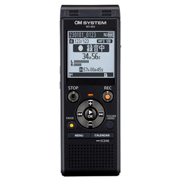 [Release date: April 21, 2023]OM SYSTEM ICレコーダー　リニアPCM対応 WS-883 BLK ブラック　容量：8GBお取寄せ時納期目安：2026年1月下旬以降（12/26現在）・「トゥルーステレオマ...