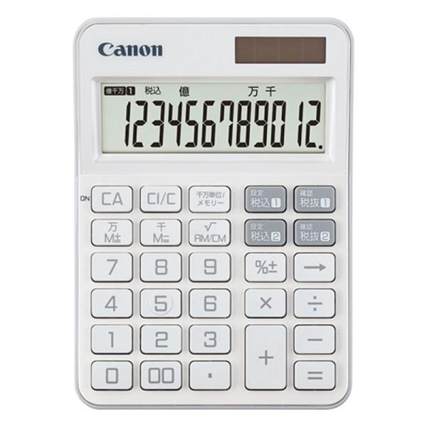 [Release date: July 6, 2023]Canon（キヤノン） カラフル電卓 ミニ卓上 KS-126WUV-PW パールホワイト・2種類の税込・税抜計算が可能だから、税率改定時や軽減税率の計算にも便利・桁数の多い計算でもわか...