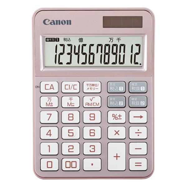 [Release date: July 6, 2023]Canon（キヤノン） カラフル電卓 ミニ卓上 KS-126WUV-PG ピンクゴールド・2種類の税込・税抜計算が可能だから、税率改定時や軽減税率の計算にも便利・桁数の多い計算でもわか...