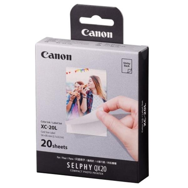 [Release date: October 31, 2024]Canon（キヤノン） カラーインク／ラベルセット XC-20L ・SELPHY QX20専用・カラーインク／ラベルセット：カードサイズシール・20枚入り