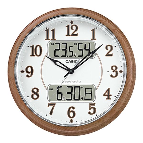 [Release date: January 20, 2016]カシオ計算機 電波アナログ掛け時計 ITM-900FLJ-5JF 濃茶木調お取寄せの場合の納期目安：3月中旬以降（2/6現在）・フルブライト夜見えライト機能搭載、温度・湿度計付...