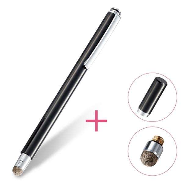 [Release date: July 20, 2019]エレコム キャップ付き導電繊維タッチペン P-TPMCF01BK ブラック・導電繊維製のペン先で、さらさらと滑り心地がよく、なめらかな操作を実現するキャップ付き導電繊維タッチペン。