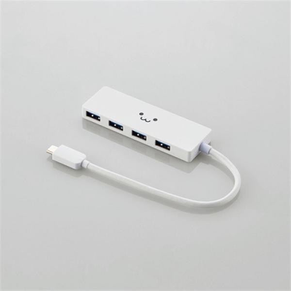 USB Type-C タイプC typec 接続 USB 3.1 ハブ 4ポート バスパワー 15cm ケーブル ホワイトフェイス U3HC-A429BWF エレコム  在庫処分