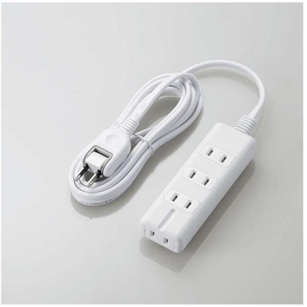 他サイト： エレコム 磁石タップ／小型／雷サージ／４個口／２ｍ T-KM01-2420WHの商品画像