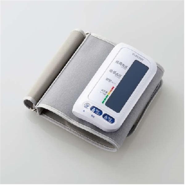 【発売日：2020年02月28日】エレコム 上腕血圧計（充電式専用ケーブル） HCM-AS01-WH ホワイトお取寄せの場合の納期目安：6月上旬以降（5/10現在）・チューブがなく、コンパクトに持ち運べるチューブレス上腕式血圧計・専用スマホ...