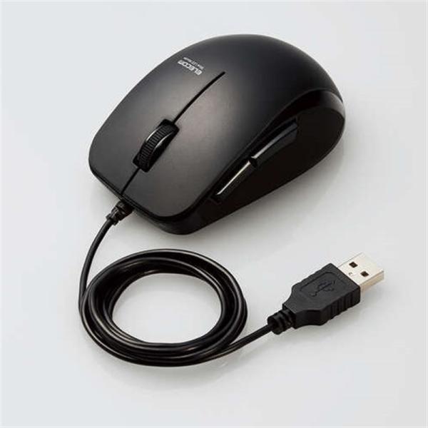 他サイト： エレコム 抗菌マウス／有線 M-BL28UBSKBKの商品画像
