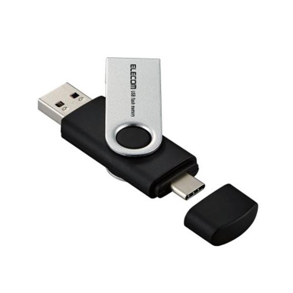 [Release date: March 21, 2024]エレコム USBメモリ 32GB USB3.2(Gen1) 【 Type-C / USB A 両対応 】 キャップ式 MF-TPC3032GBK ブラック　容量：32GBお取寄せ時...