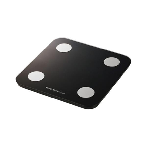 エレコム Bluetooth(R)+Wi-Fi通信機能搭載体組成計 HCS-BTWFS01BK ブラック・Bluetooth＋Wi-Fiで専用アプリに測定データを転送できる・体重・内臓脂肪レベルなど13項目を測定可能・足のサイズ28cmまで対応
