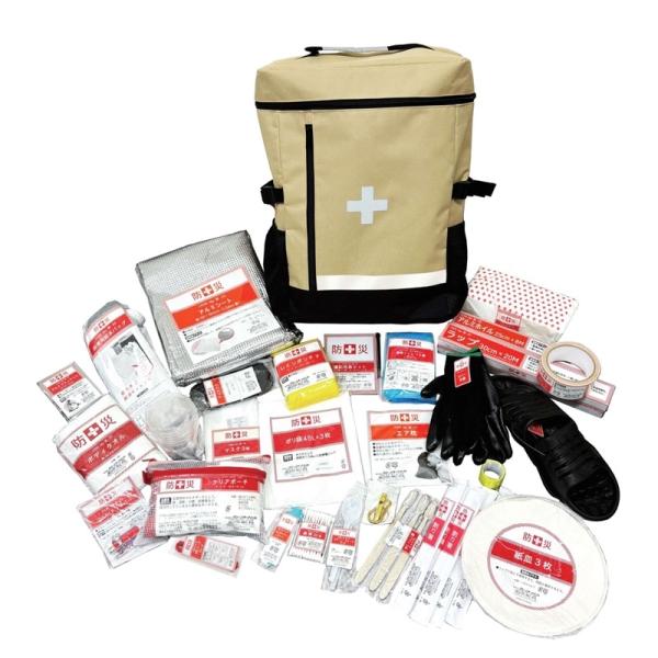 山善 防災バッグ KBG-N30(C) ・バックは大容量25リットル仕様・空いたスペースにお好きなものをいれてカスタマイズ・必要な物を取りまとめ