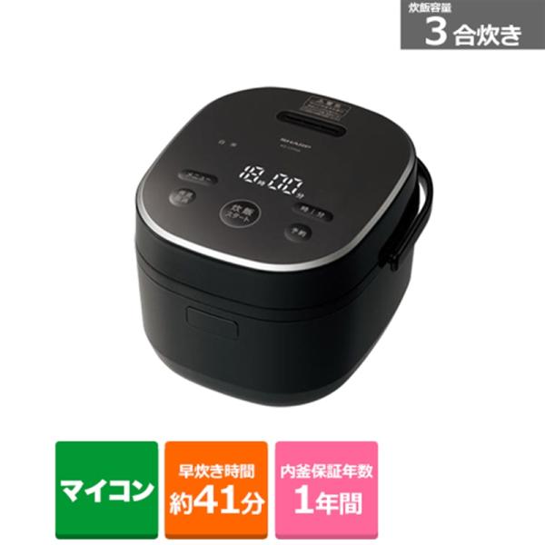 SHARP ジャー炊飯器 KS-CF05C-B　 3合炊き Amazon | シャープ(SHARP) ジャー炊飯器 [3合炊き] ブラック系 KS