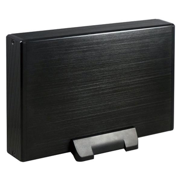 Ainex（アイネックス） ＵＳＢ３．０接続　ＵＡＳＰ対応　３．５インチＨＤＤケース HDE-08 ブラック（ヘアライン仕上げ）・UASP対応で高速データ転送・スリープ／電源連動機能搭載。