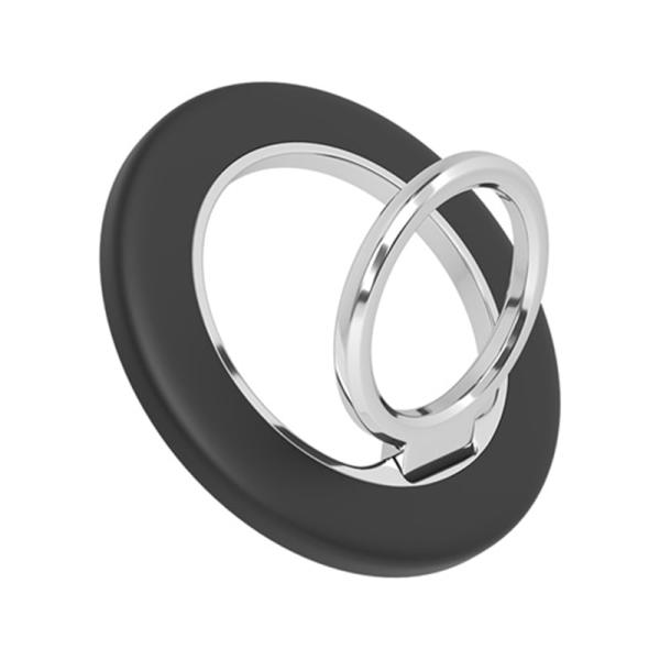 MOTTERU（モッテル） スマホリングスタンド Magsafe対応 マグネット式 360度回転 MOT-SRING01-BK マットブラック・Magsafe対応・マグネット式・360度回転