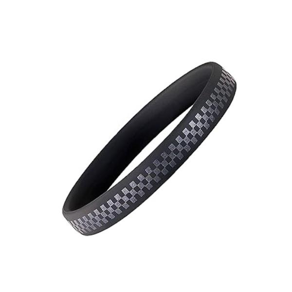 オルアージュ スパークノンＸ静電気除去リング 520018 市松模様　ブラックＸパール・静電気防止機能性アクセサリー【Mサイズ】・ビリッという不快感から身体を守る・お手入れ簡単