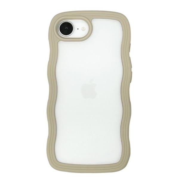 ＣＣＣフロンティア iPhone 16e対応 Wavy Case UNI-CSIP25S-5WCGG グレージュお取寄せの場合の納期目安：3月上旬以降（2/6現在）・ウェーブ型のデザインで握りやすい・SNS映えする韓国で流行のデザイン・背面...