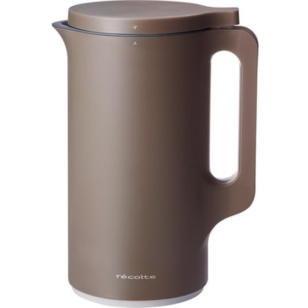 recolte（レコルト） 自動調理ポット　Auto Cooking Pot RSY-2(MBR) モカブラウン・材料を入れたら“ほったらかし”で完成・スリムなポット型の自動調理器・保温できるモードも搭載