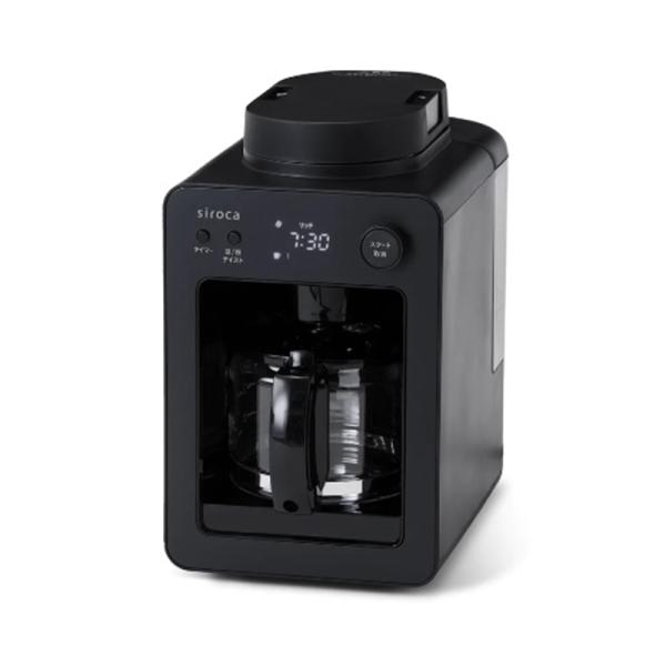siroca（シロカ） 全自動コーヒーメーカー　カフェばこ SC-A352(K) ブラック・手間なく挽きたての香り高いコーヒーが楽しめる、ミル内蔵全自動コーヒーメーカー・豆本来のおいしさを引き出す「蒸らし機能」、2種類（リッチ・マイルド）の...