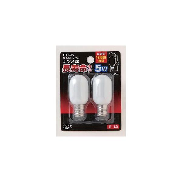 他サイト： ELPA ナツメ球ロング G-L10NB(W)の商品画像