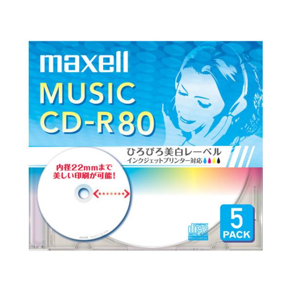 [Release date: March 10, 2009]maxell（マクセル） 音楽用ＣＤ−Ｒ CDRA80WP.5S
