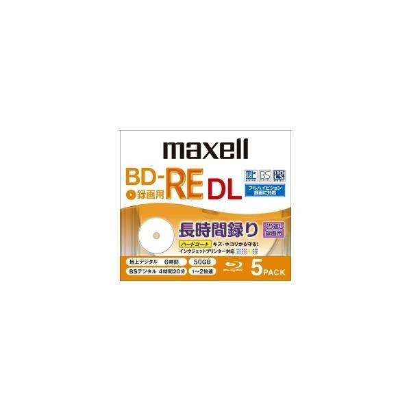 maxell maxell（マクセル） 録画用BD−RE DL BE50VPLWPA5SKS