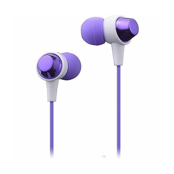 maxell（マクセル） インナーイヤーデザインタイプ MXH-C110PU パープル・カナル型ヘッドホン「+FiT」シリーズ・“耳にぴったり”快適なフィット感が心地良いサウンドを演出・新開発イヤーピースが装着感向上、音漏れ低減、騒音遮断性を向上