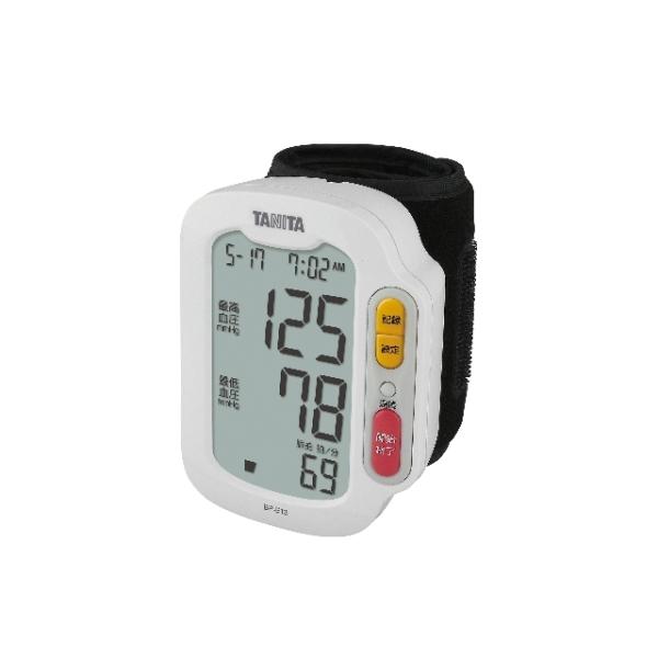 タニタ 大画面手首血圧計（低室温対応）収納ケース付 BP-E13-WH ホワイトお取寄せの場合の納期目安：6月上旬以降（5/10現在）・簡単ワンプッシュ測定・結果を自動で記録・収納ケース付