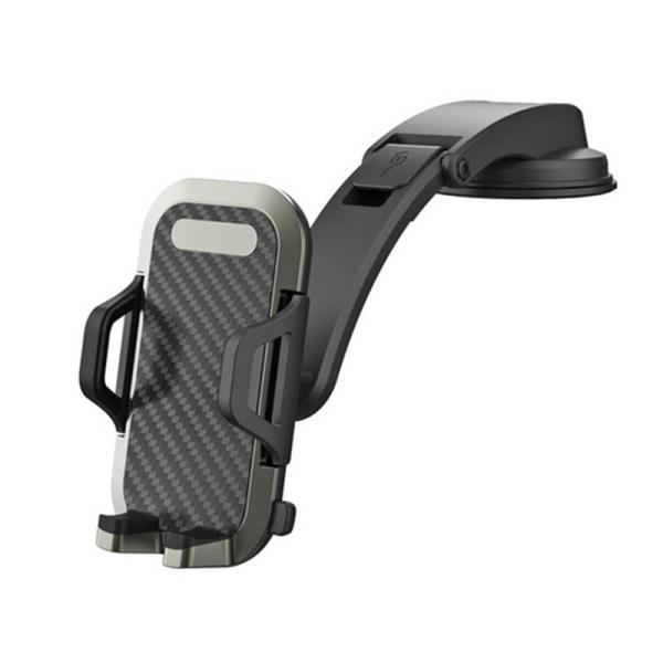 カシムラ スマホホルダー AT-98 ブラック・吸盤式・視界を妨げないローマウント吸盤式・ボールジョイント採用