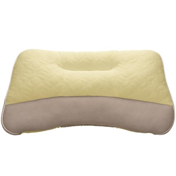 西川 あなたにピッタリやさしく支える枕 EH93009404 イエロー・洗濯機OK（高さ調節シート以外）・簡単に高さ調節（高さ調節シート付き）・後頭部・側頭部：ふんわり粒わた、首元（頸部）：粒わた、2つのタッチでこだわりの寝心地