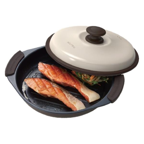 LADONNA（ラドンナ） 電子レンジ用グリルパン YL-NRMW3 ・焼く、炒める、蒸す、茹でる、炊く、煮る１台6役・電子レンジ調理専用グリルパン・レシピブック付属