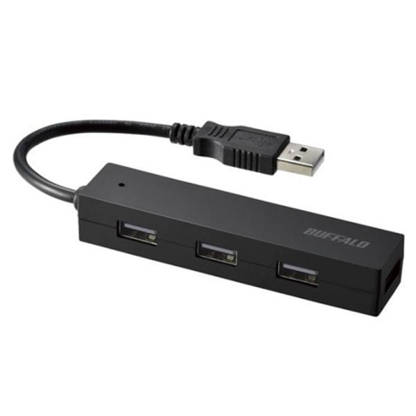 [Release date: October 15, 2018]バッファロー（Buffalo） USB2.0 バスパワー 4ポート ハブ BSH4U050U2BK ブラック・使いやすさ向上。無駄な機能を省いたスタンダードUSBハブ・前面3ポ...