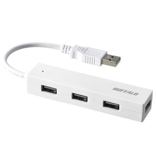 [Release date: October 15, 2018]バッファロー（Buffalo） USB2.0 バスパワー 4ポート ハブ BSH4U050U2WH ホワイト・使いやすさ向上。無駄な機能を省いたスタンダードUSBハブ・前面3ポ...