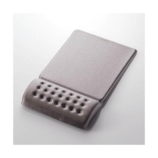 エレコム マウスパッド 低反発 COMFY リストレスト 一体型 ソフトな操作面タイプ グレー グレー┃MP-095GY