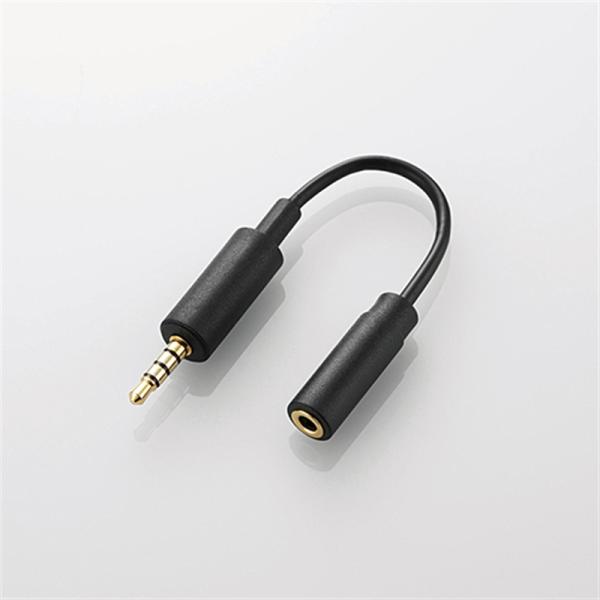 エレコム スマートフォン用アンテナケーブル MPA-35AT01BK ブラック・スマートフォン用テレビアンテナケーブル(10cm)　MPA-35ATシリーズ・ワンセグ・フルセグに対応。・イヤホン接続用端子がついた、スマートフォン用テレビアン...