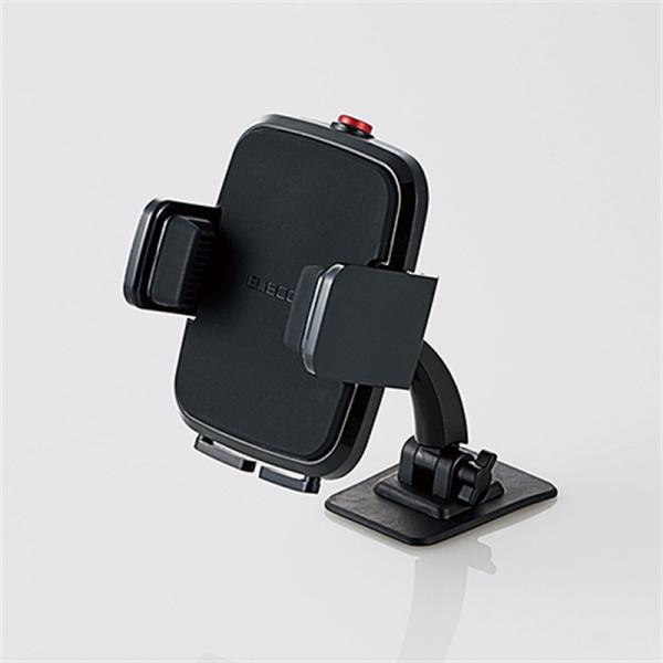 エレコム 車載スタンド P-CARS01BK ブラック・手帳型ケース対応・粘着テープ貼り付けタイプ・ボールジョイントを採用