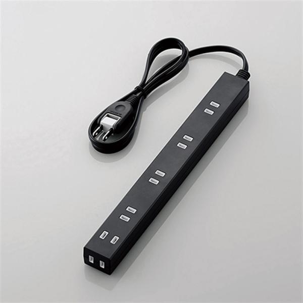 他サイト： エレコム スッキリタップ／雷ガード／１ｍ T-NSLK-2610BKの商品画像