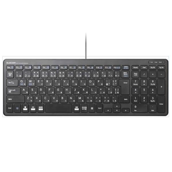 他サイト： エレコム 有線超薄型コンパクトキーボード TK-FCP097BKの商品画像