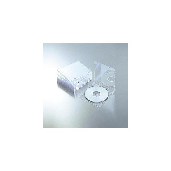 エレコム ＣＤ／ＤＶＤプラケース CCD-JSCS10CR クリア・厚さ約5mmでコンパクトに収納できる・スリムタイプのBlu-ray／DVD／CDケース・1枚収納×10セット