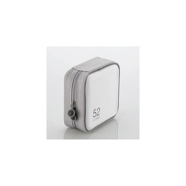 エレコム CCD-H52WH CD／DVDファスナーケース(52枚収納) ホワイト