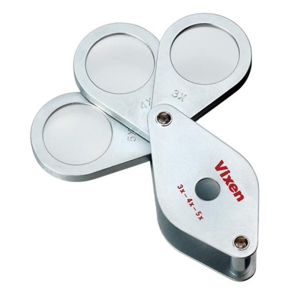 Vixen（ビクセン） ルーペ メタルホルダーD19 ・3倍・4倍・5倍の3枚レンズを装備・7通り（3、4、5、6.5、9、11、15倍）の拡大率・口径が大きくて見やすい