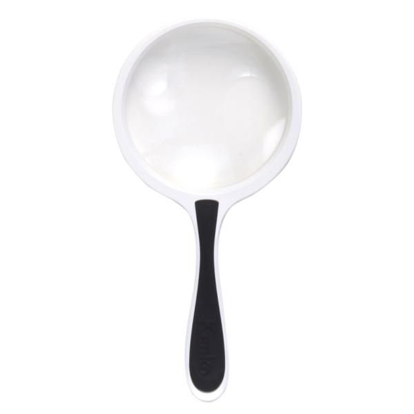 Kenko（ケンコー） ルーペ PKC-022 ・軽量37g・白と黒のツートンカラーでシンプルデザインの手持ちルーペ　レンズ径60mm・倍率3倍/小玉4.5倍