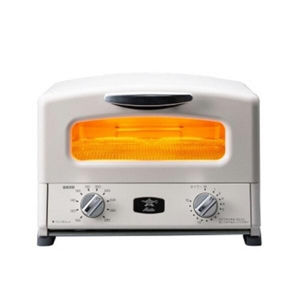 アラジン グラファイト グリル&amp;トースター（4枚焼き） AGT-G13B/W ホワイト・一度に4枚のトーストを焼き上げる・焼く・煮る・蒸すなど多彩な調理が楽しめる・可動式焼き網採用