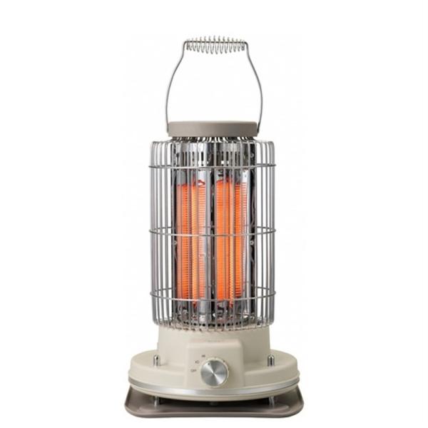 アピックス レトロカーボンヒーター　COCOON ACH-490(IV) アイボリー【数量限定・未開封店頭在庫】・インテリアのアクセントに・懐かしさと暖かさを感じるデザイン・持ち運びハンドル付属