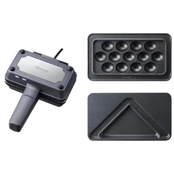 ビタントニオ エッグワッフル＆ホットサンドベーカー VEH-10-K ・２種類のプレートでエッグワッフル＆ハーフホットサンドが作れる・800Wの高火力で焼き上げ・安心して使える適温ランプと電源スイッチ付き