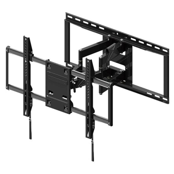 朝日木材加工 テレビ壁掛金具　４２Ｖ〜８６Ｖ型 FLM-006-BK ブラック・前後、傾斜、左右首振りが可能・横方向の動きを制限できるストッパーを付属・※こちらの商品のお取り付けは行っておりません。宅配業者によるお届けまでとなります。