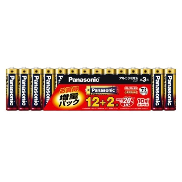 パナソニック アルカリ乾電池単3形 12本パック+2本パック(増量パック) Panasonic LR6XJSP/ 14S 返品種別A