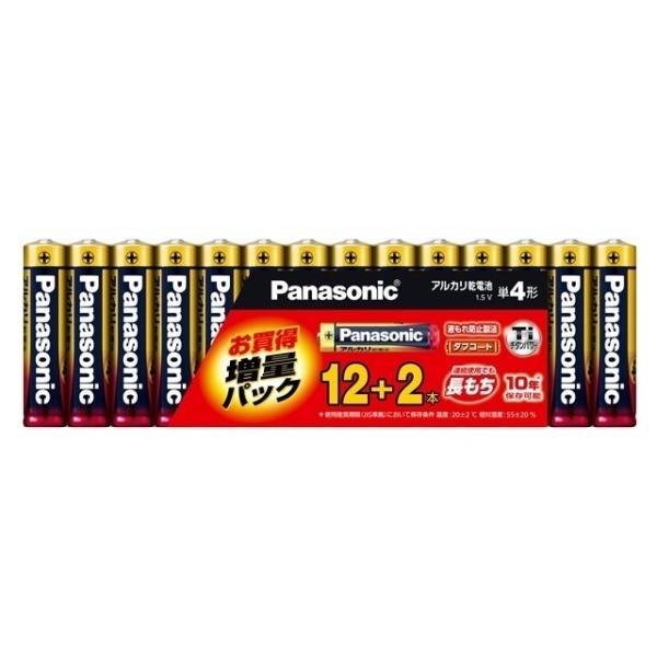 パナソニック アルカリ乾電池単4形 12+2本パック(増量パック) Panasonic LR03XJSP/ 14S 返品種別A