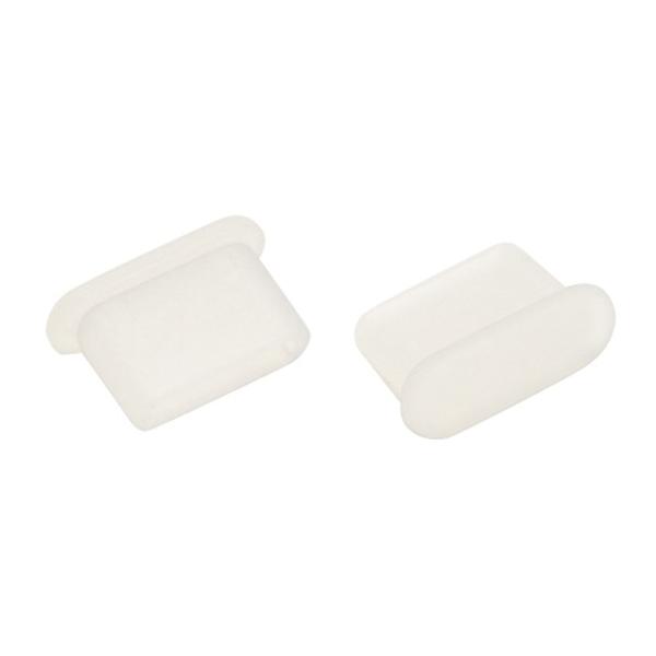 ラスタバナナ コネクタキャップ RBOT261 クリアホワイト・Type-C専用 端子保護キャップ・シリコン 2個入り