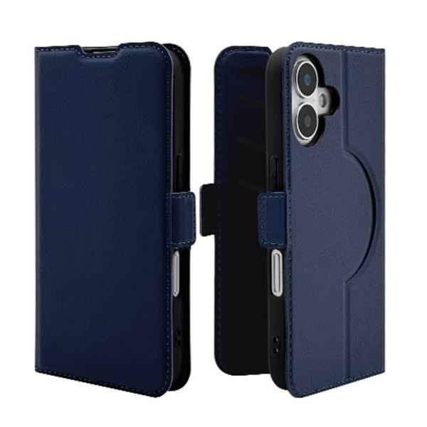 ラスタバナナ iPhone 16 ケース 8092IP461BSMMNV ネイビー・液晶画面側と背面側の両面を保護できるMagSafeリング付きの薄型で持ちやすい手帳型ケース・背面を折り曲げることで、視聴スタンドになります。・カードが入るポ...