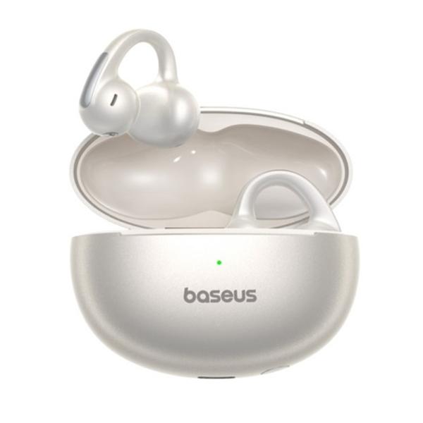 Baseus（ベースアス） イヤーカフ型 完全ワイヤレスイヤホン　Bowie MC1 Pro MC1 PRO-W ステラーホワイト・耳を塞がない、だから快適、なのに高音質。・イヤーカフ型完全ワイヤレスイヤホン・片耳わずか5g、軽さと快適さを両立
