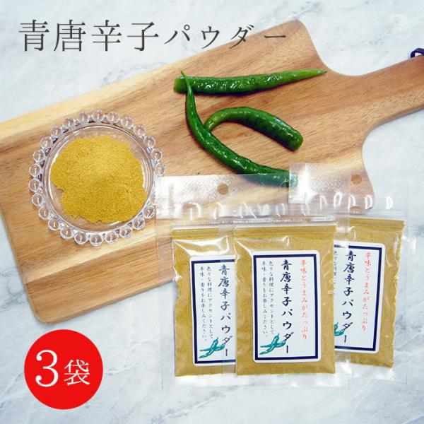 青唐辛子粉末20ｇ×3袋 香辛料 メール便 調味料 唐辛子 父の日