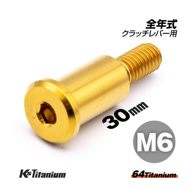 K'sガレージ 64チタン ホンダ クラッチレバー ピポットボルト M6×30 P1
